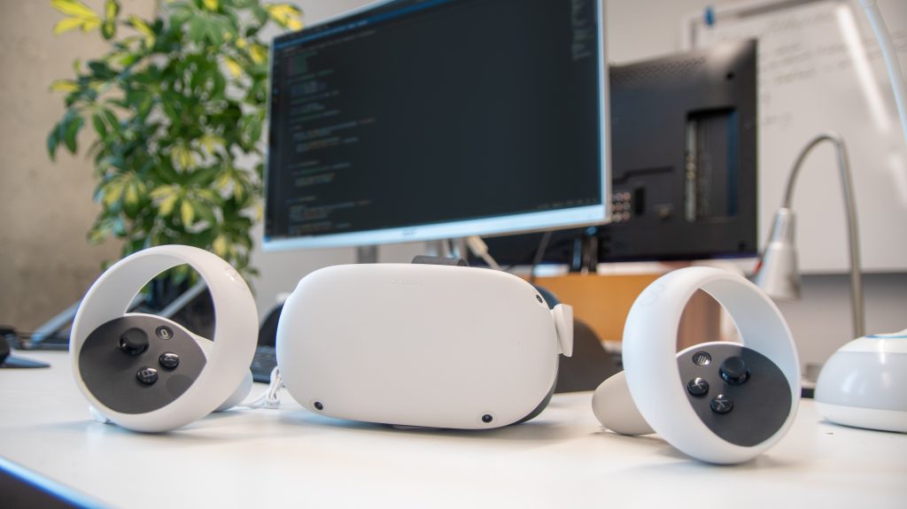 VR Brille in Entwicklungsumgebung